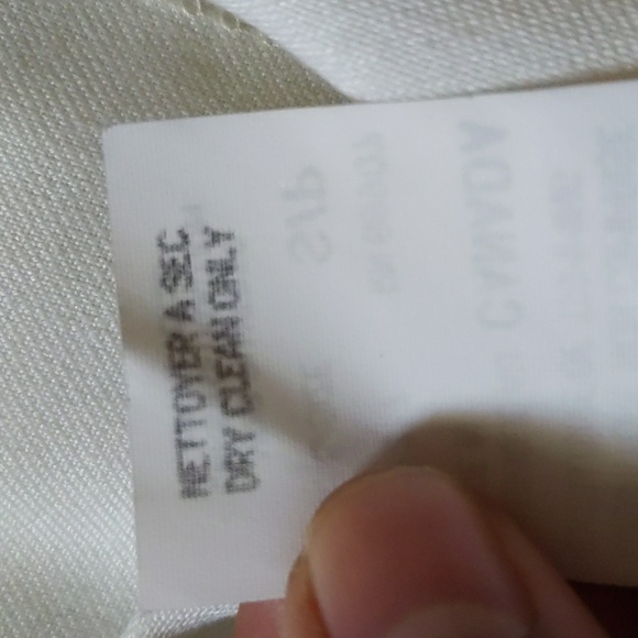 Le Chateau| Vintage White Zippered Vest with Black Stripe lines - Picture 11 of 11